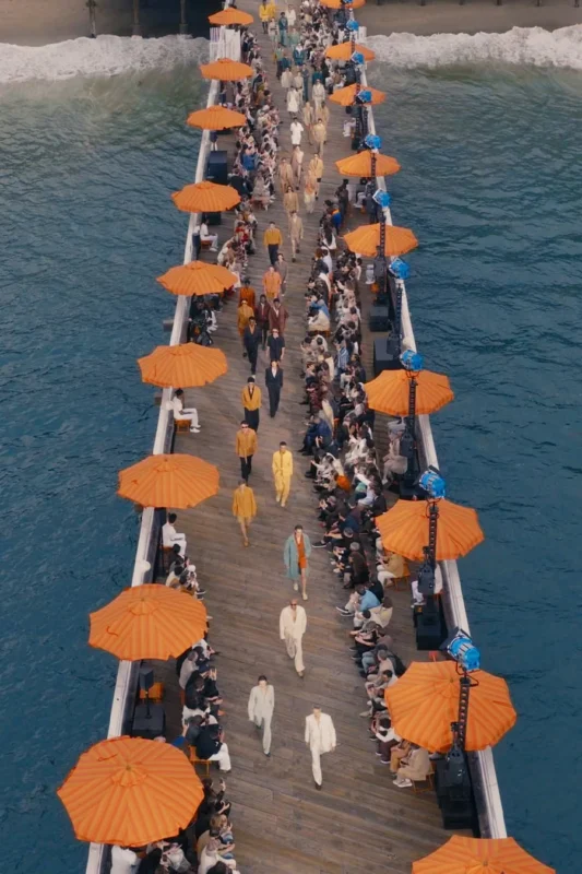 A Malibu Pier felülnézetből a Zegna La Villeggiatura bemutatón