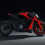 Diamond Atelier DA#22 ULTRON fekete-piros hiperbike oldalnézetből, stúdióban