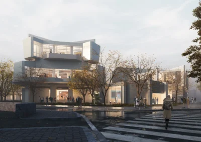A megújuló GAM Torino nappali látványterve, az újra átlátszó földszinttel