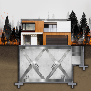 HiberTec Homes minimalista, fából és fehérből épült modern háza látványterven