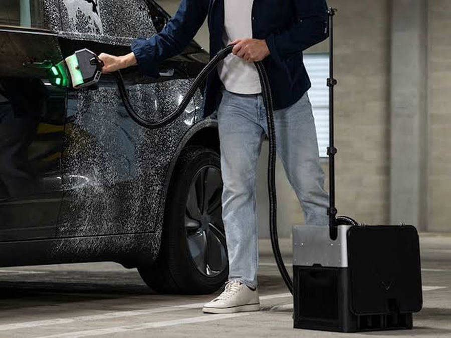 A Linyo H1 zárt láncú rendszere használat közben egy mélygarázsban