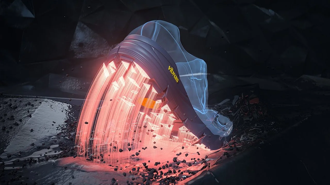 A Vibram FiveFingers ujjas cipő koncepciója, izzó talppal